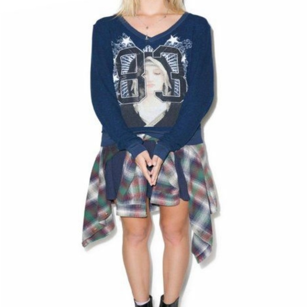 RARE Wildfox Virgin Mary Varsity “jumper” pullover